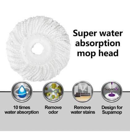 Supamop Super Absorption Mop Head/Refill (Applicable to all SupaMop models, except for S800 and L740)