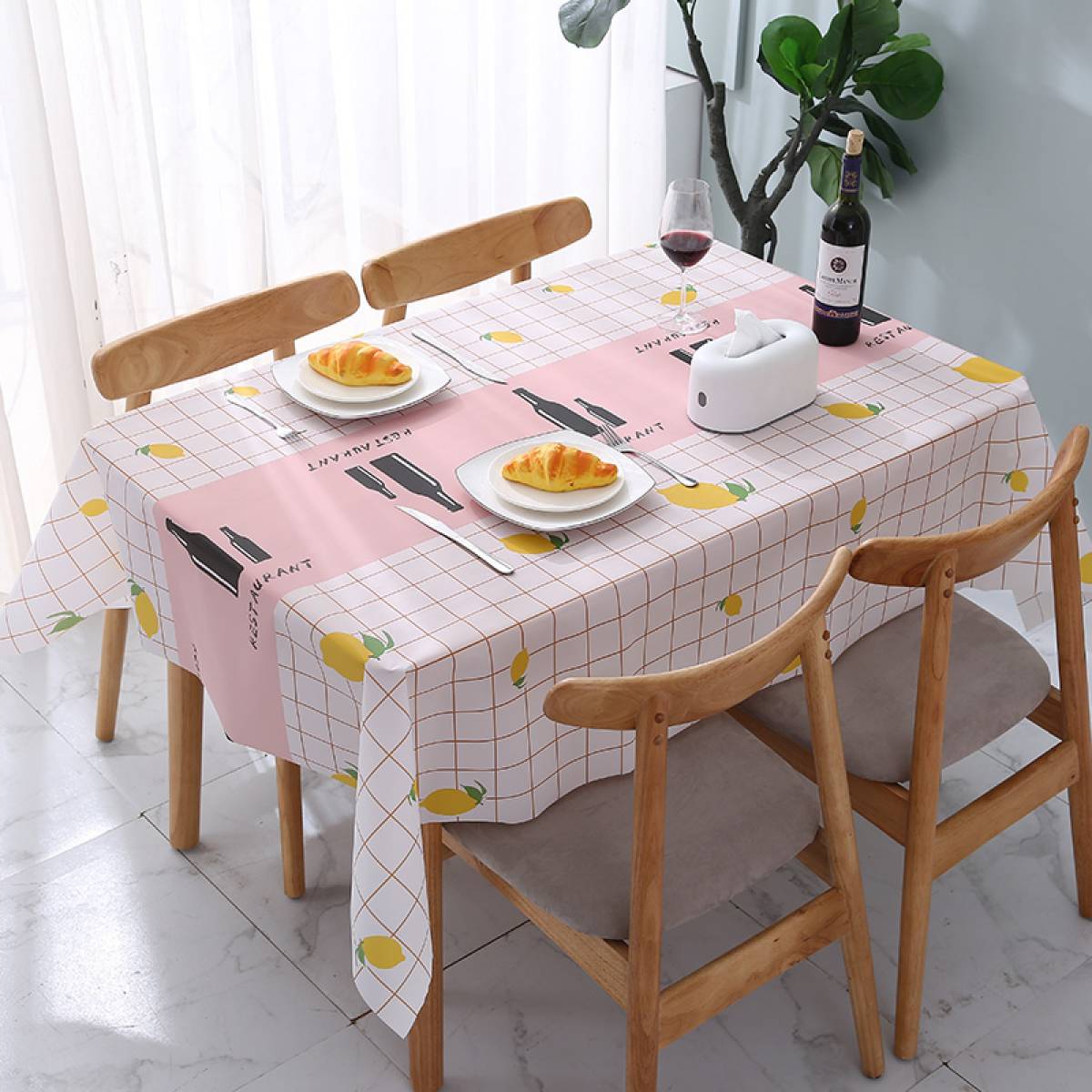 Rectangular Household Items Tablecloth Waterproof and Odorless Rectangular Table Cloth Oil-proof ...